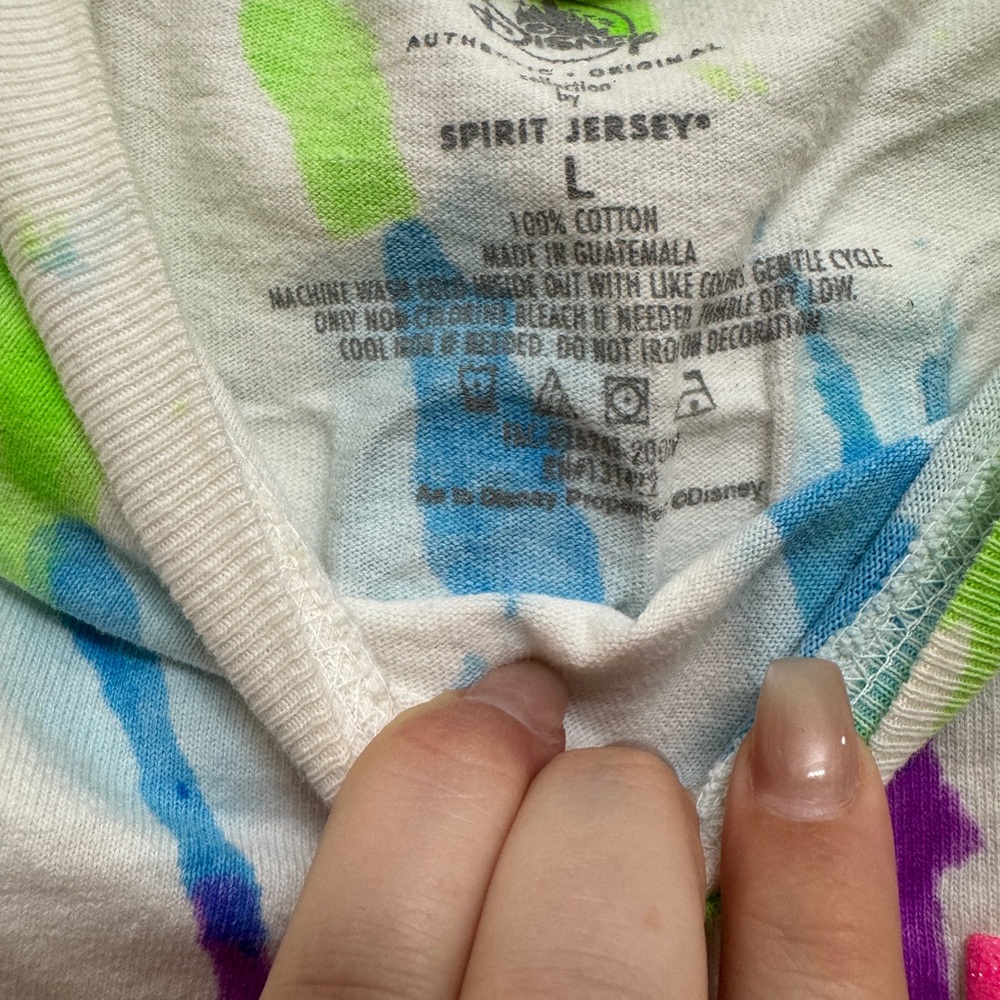 Neon Tie-Dye sparkle White Disney Spirit Jersey - Picture 6 of 6